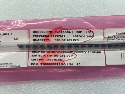 (5 PIECE LOT) FTM-109-02-L-DV-P, 1.00mm Surface Mount Micro Low Profile Terminal
