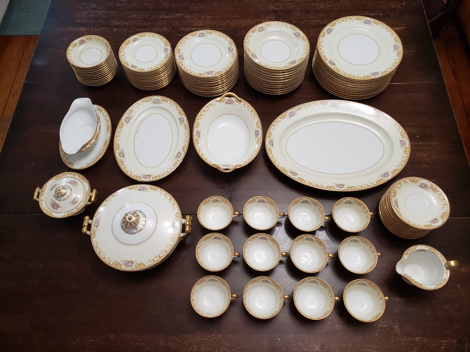 【レア】 Noritake 装飾品タイル Vintage 91 Piece Noritake 600 China Aurora Set for 12 Japan