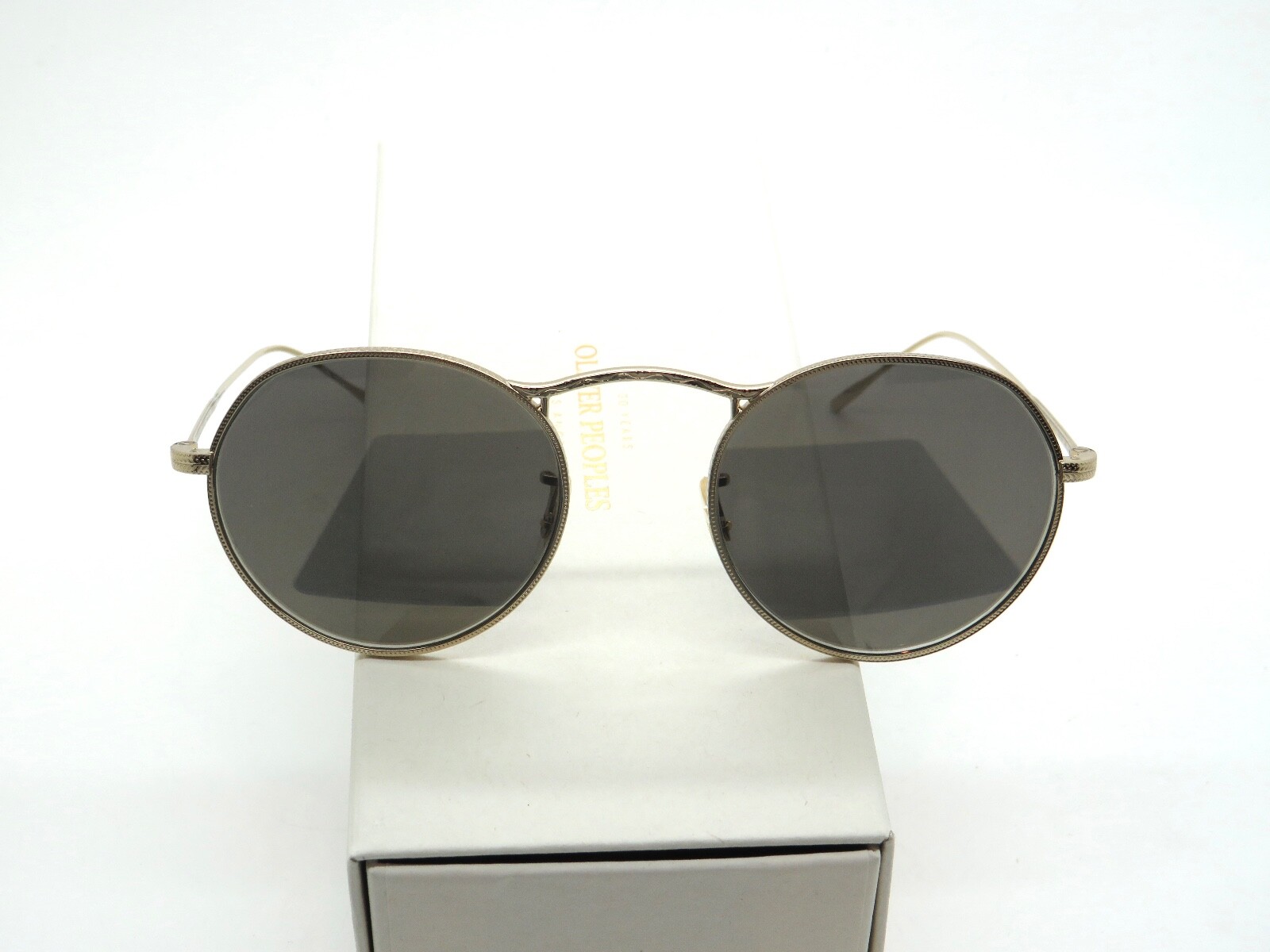 Pre-owned Oliver Peoples M-4 30th Ov1220s 503539 Soft Gold/grey Goldtone 49mm Sunglasses