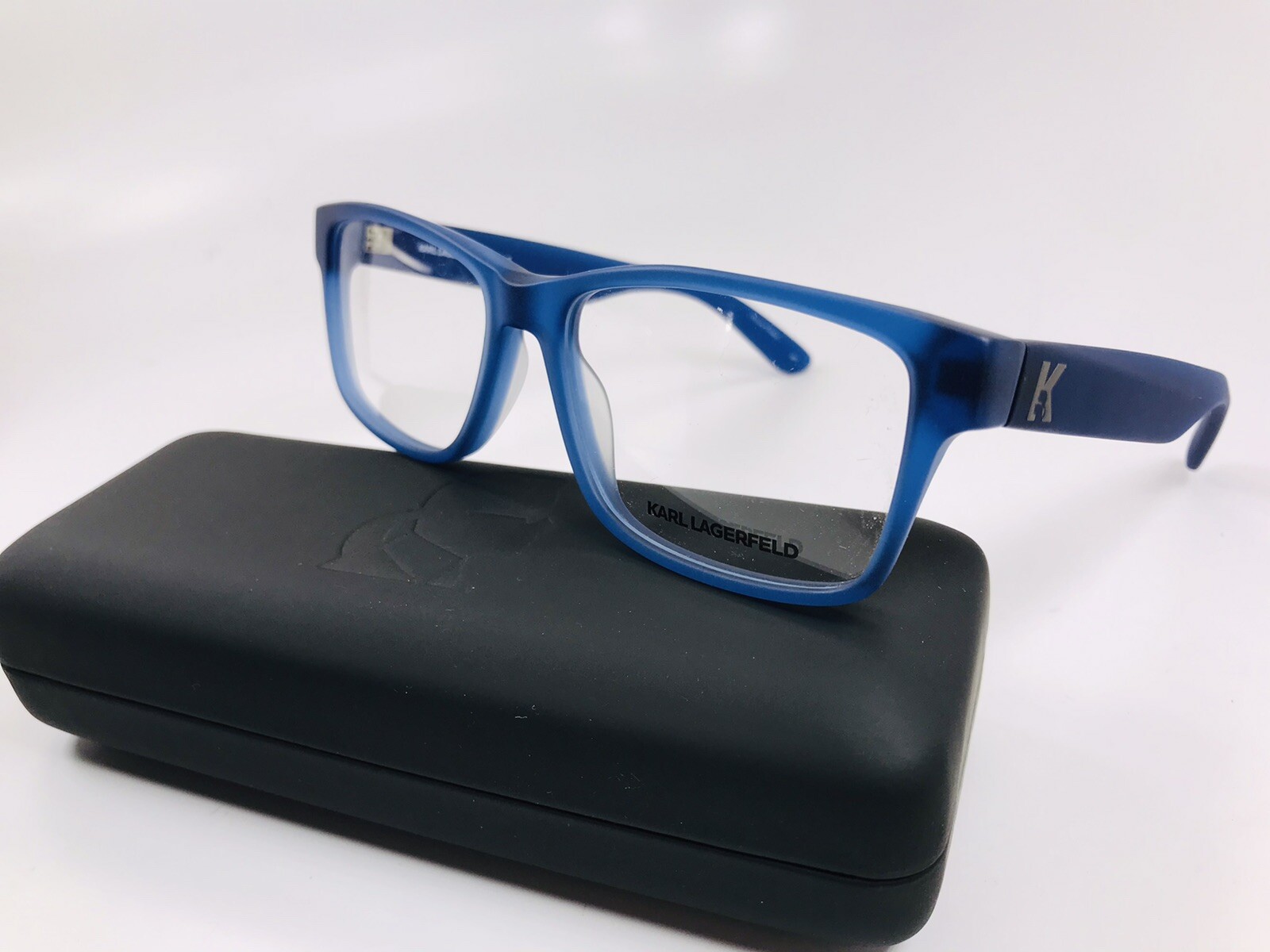 NEW KARL LAGERFELD KL873 077 Matte Blue Eyeglasses 54mm with 