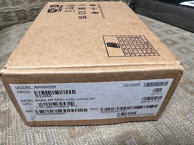 Aruba AP-505H (US) Unified Hospitality Wireless Access Point R3V48A New Sealed