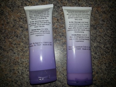 Signature Club A Cool & Lite Arctic Berry Body Treatment Cream & Gel Cleanser