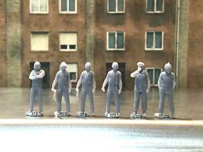 1:64 Scale Miniature People - Resin / unpainted -great for Dioramas #100 Figures