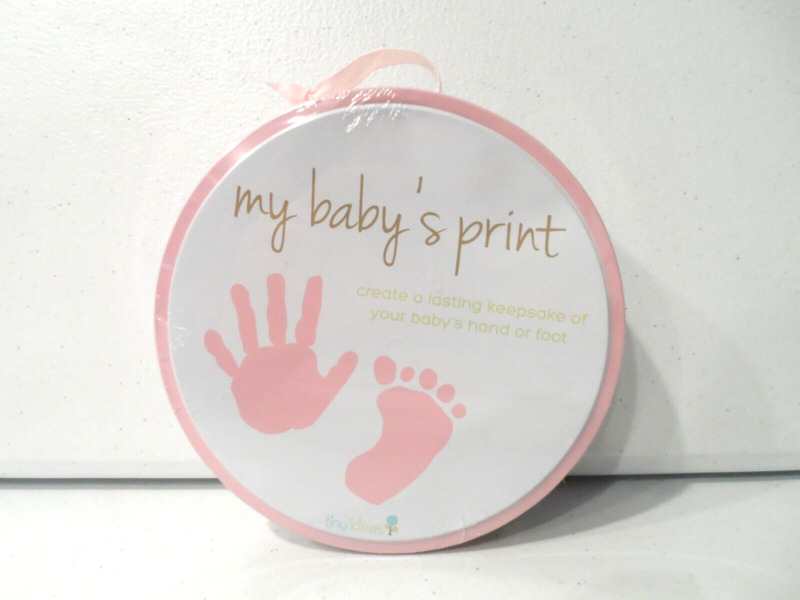NEW Tiny Ideas Easy to Use Handprint Tin Pink Baby Girl