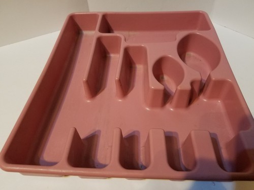 Rubbermaid Mauve Pink Silverware Tray Flatware Utensil Holder Organizer 2922