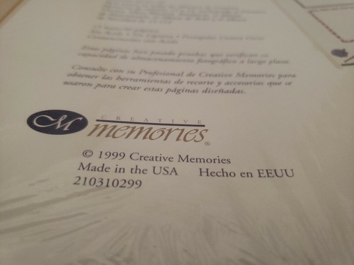 Creative Memories 12x12 White Scrapbook Pages 15 sheets / 30 pages 1999 RCM-12S