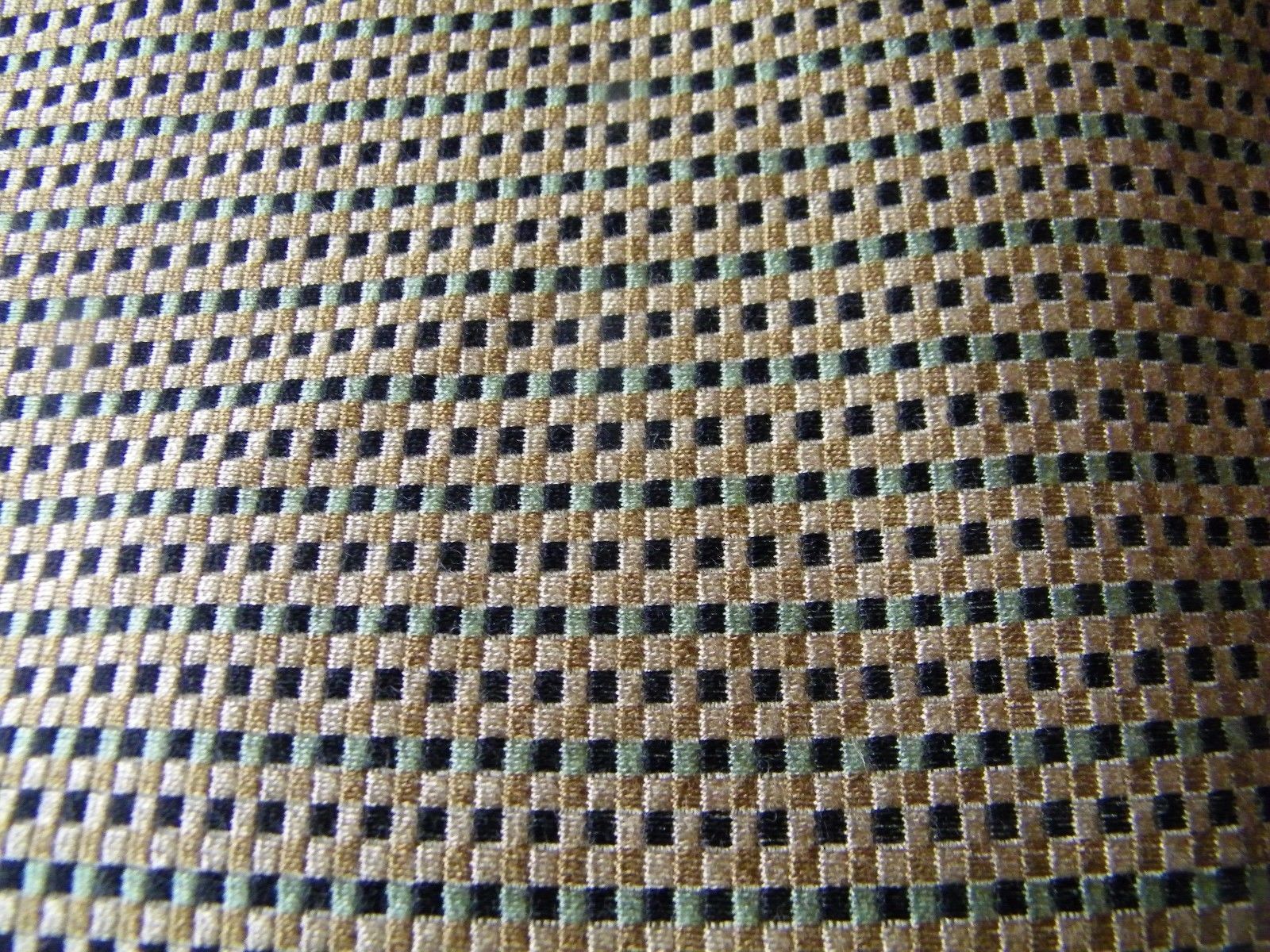 2 Yd, 8 In Stroheim Romann Green,Gold,Black Checked Upholstery Fabric 53
