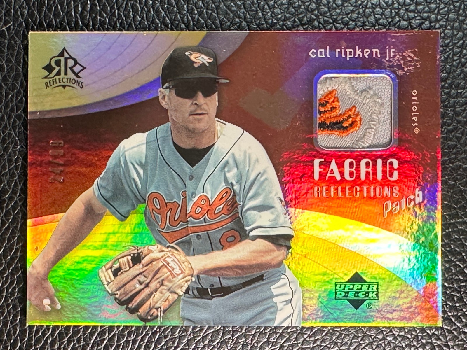 2005 Upper Deck Reflections Fabric Reflections Cal Ripken Jr 24/99 Patch