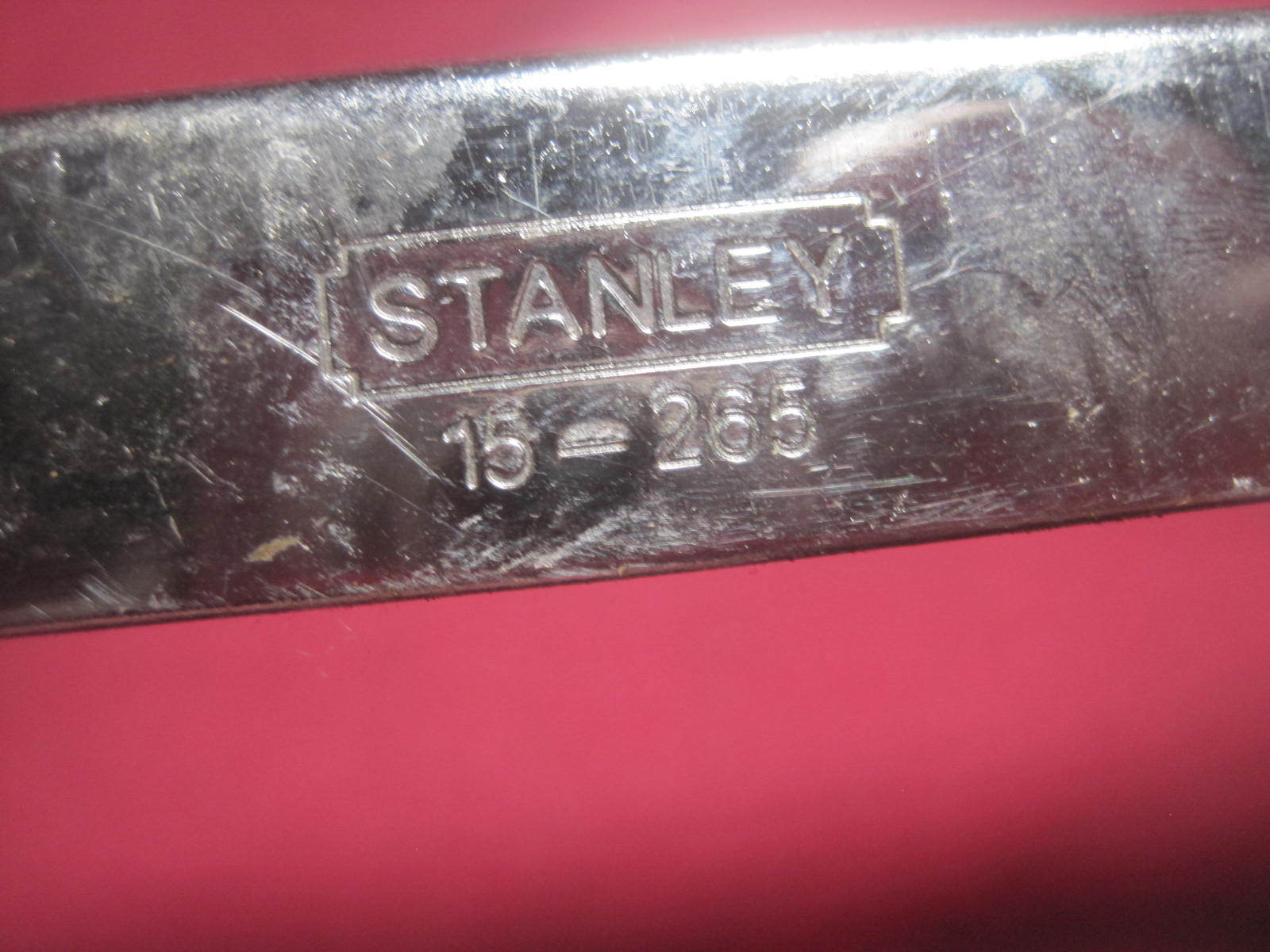 Vintage Stanley HI 265 Adjustable Red handle Hacksaw MADE IN USA sturdy # 15-265