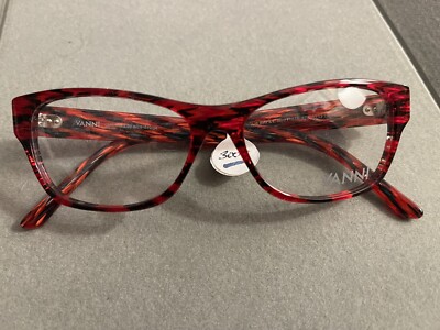 Vanni MOD.V1876 A22 Eyeglasses Glasses Frames Cats Eye Oval Red Black Striped 