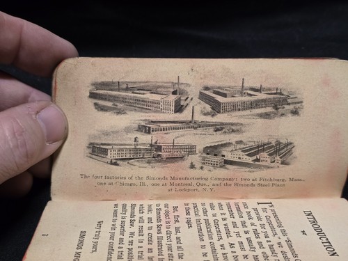 1914 Simonds MFG CO Fitchburg Ma Guide For Carpenters.