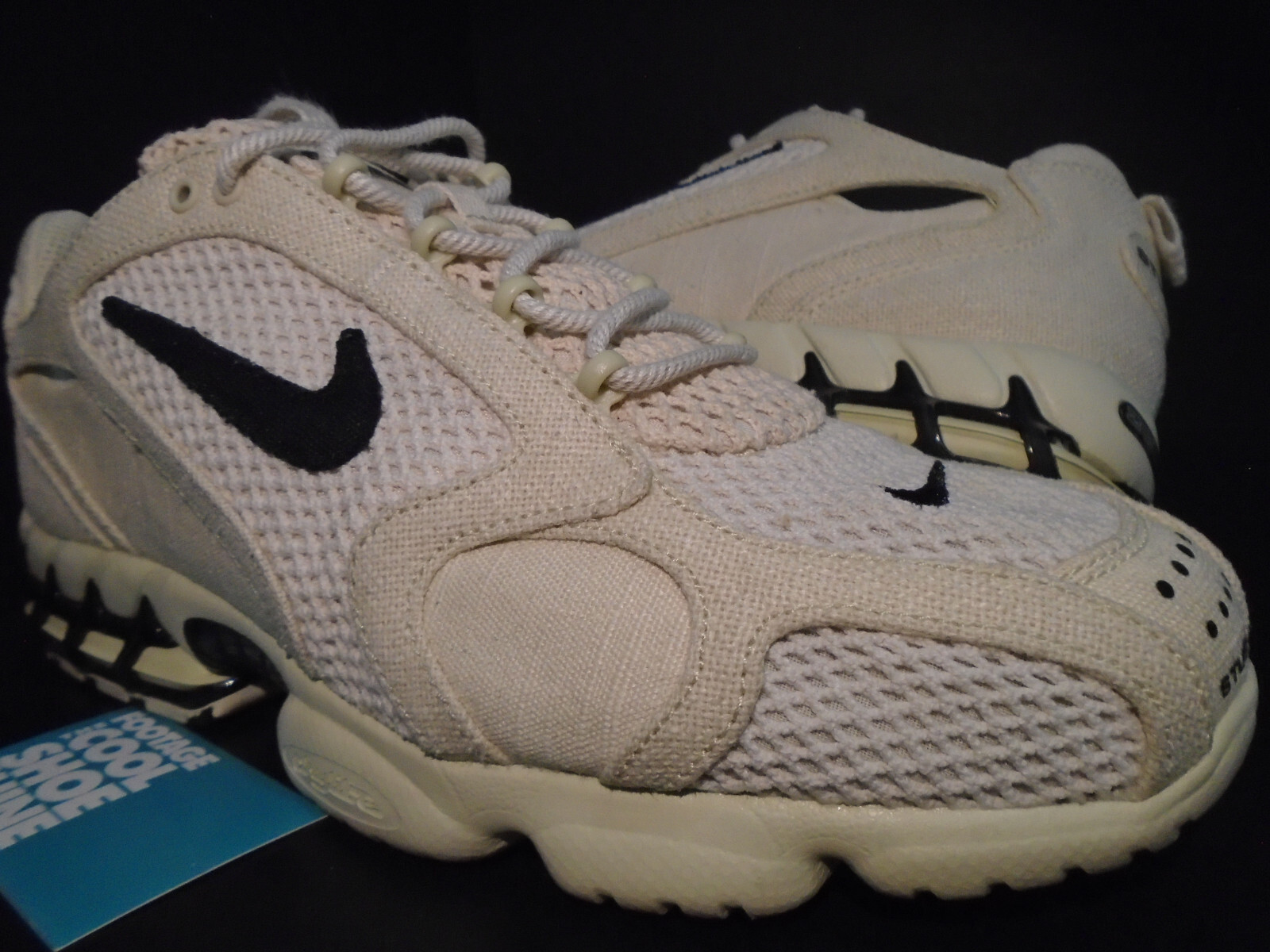 NIKE AIR ZOOM SPIRIDON CAGE CG 2 / STUSSY FOSSIL OFF WHITE BLACK CQ5486-200  13 | eBay