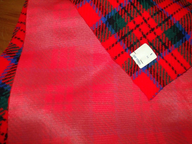 Vintage Red Plaid fabric 31.75
