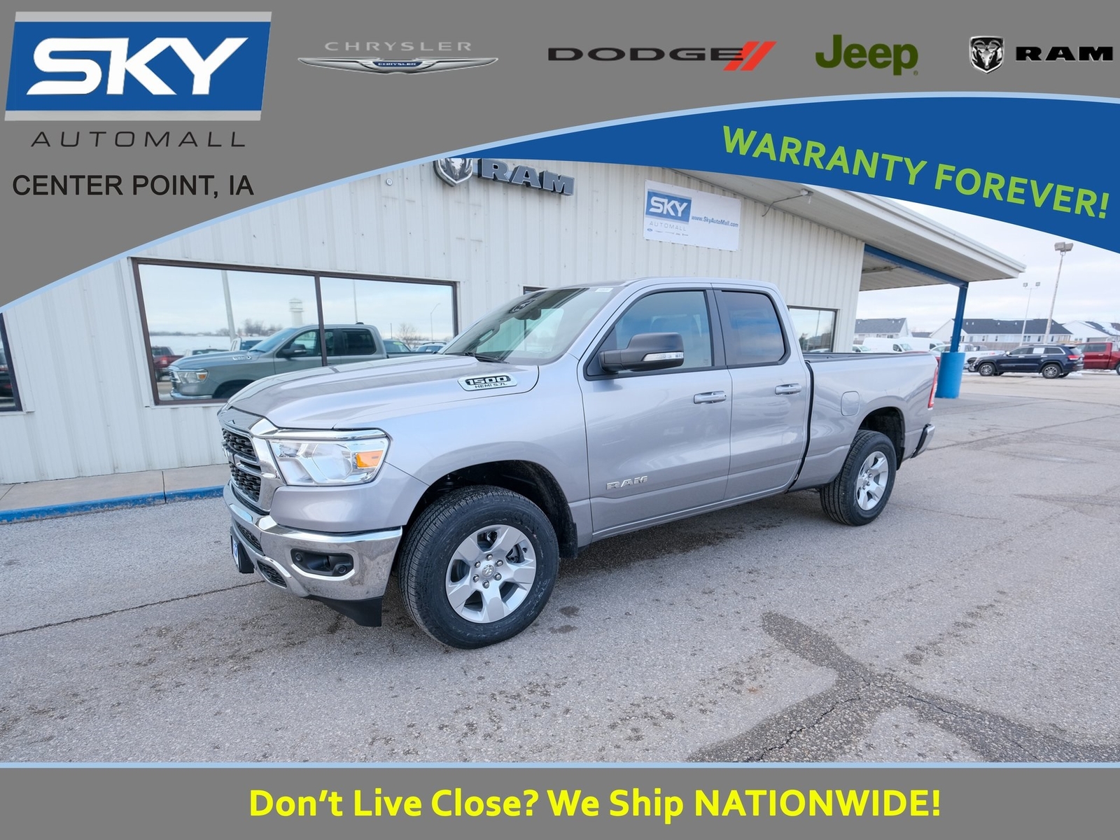 2022 Ram 1500 Big Horn/lone Star Lifetime Powertrain Warranty! Only 17