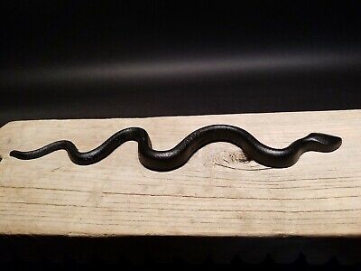 Antique Vintage Style Cast Iron Snake Good Luck Charm 