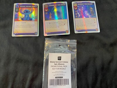 Disney Sorcerer's Arena Epic Alliances 3 Foil Cards Promo Pack