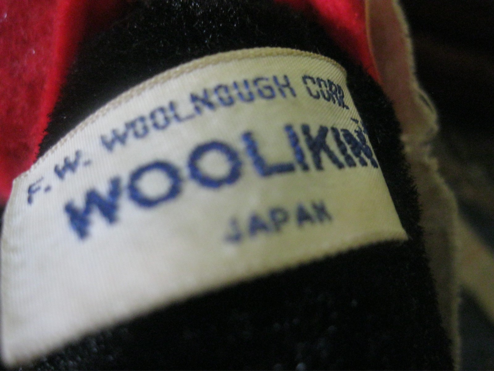 0LD soft MICKEY MOUSE` WOOLIKIN LABEL JAPAN MADE WALT DISNEY PRODUCTIONS