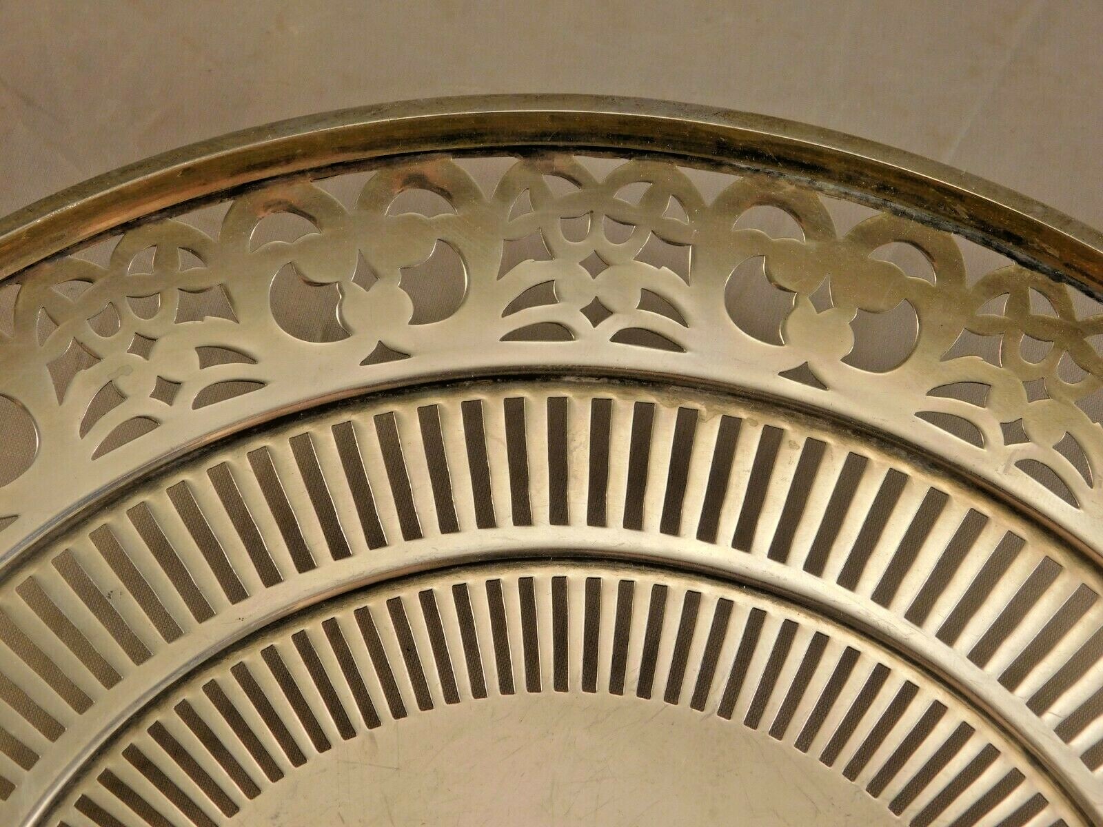 ANTIQUE WEBSTER STERLING SILVER ROUND TRAY / PLATTER