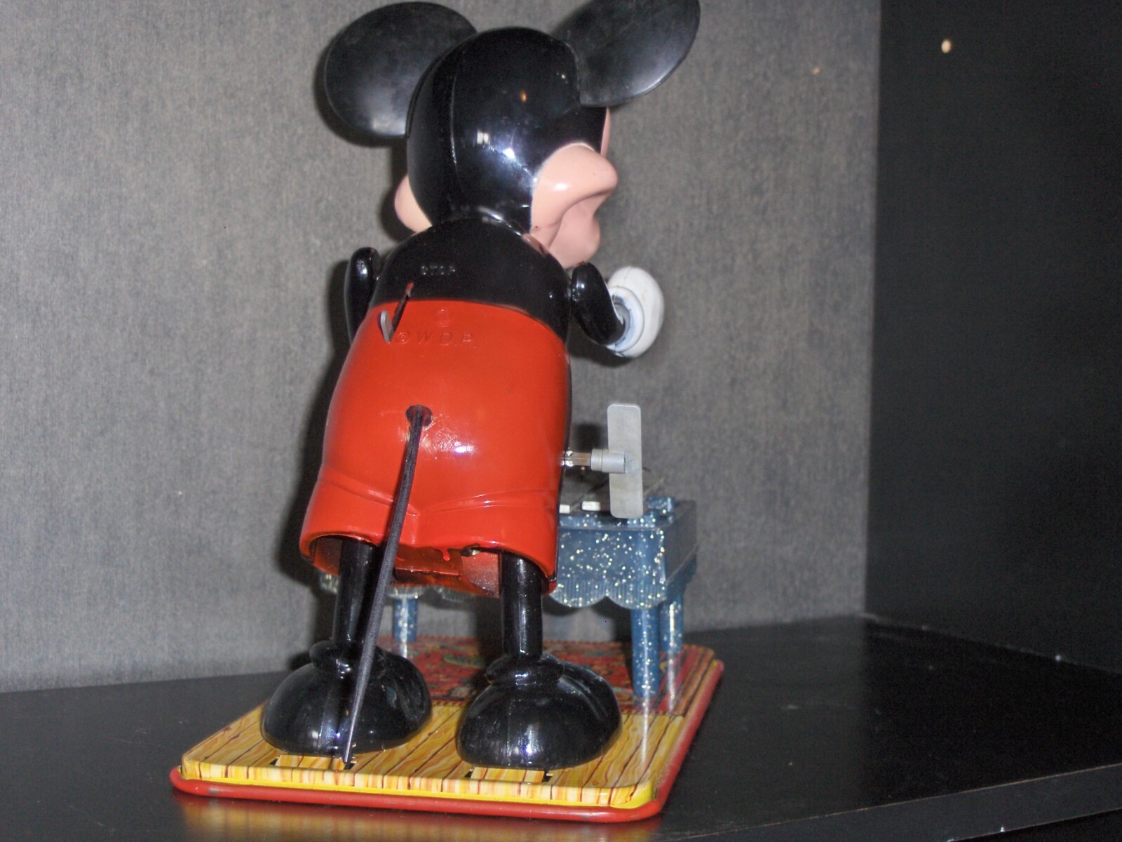 1950's US Made Marx Mickey Mouse The Musician Xylophone Player Wind Up W/ OB NMC