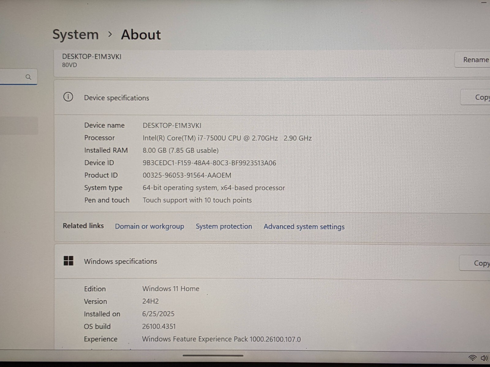 Lenovo IdeaPad Flex 4 14" Touch i7-7500U 8GB RAM 256GB SSD Win 11 Home - Thumbnail 16