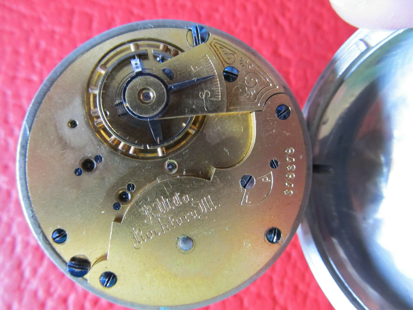 ROCKFORD POCKET WATCH MODEL 7 GRADE 94 18S 9 JEWELS (1891) NOT RUNNING