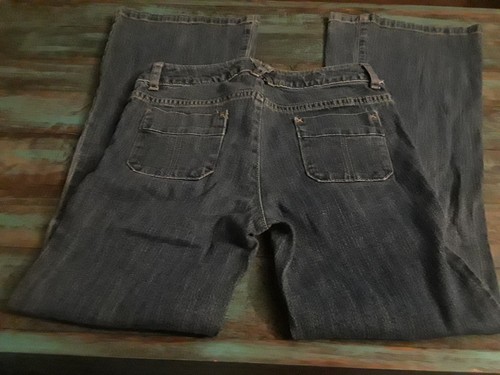 Mossimo Supply Co blue jeans Flare GIRLS Size 12 26 inseam 99% Cotton V GOOD