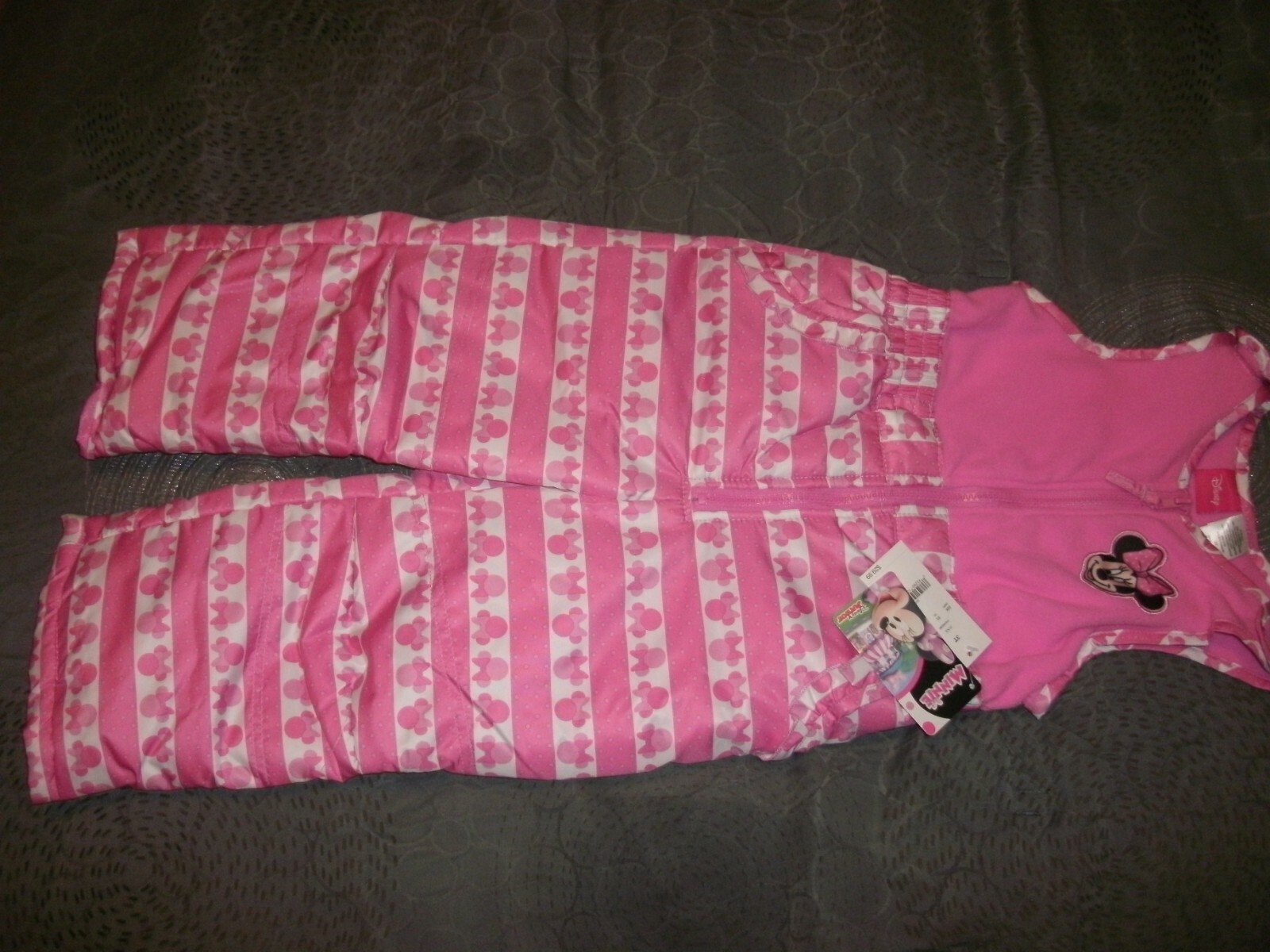 Girls Disney Junior Minnie Mouse Snow Pants Overall Size 3T  $29.99 Tag  (B206)