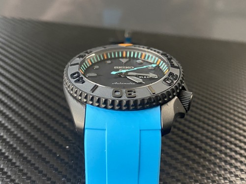 Pre-owned Seiko Srpd79 “miami Vice” Mod Watch - Custom Insert Chapter Ring Sapphire Glass