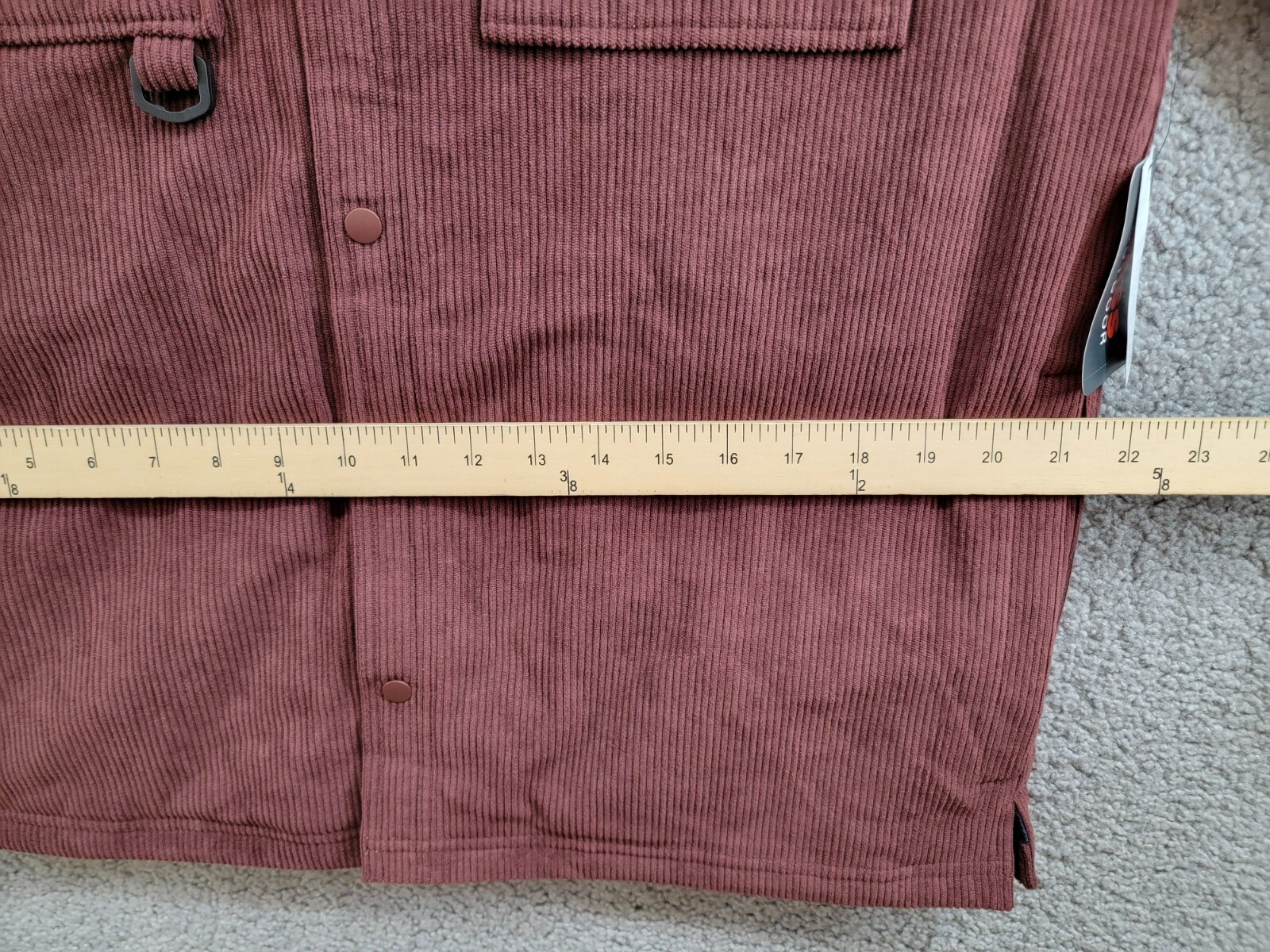 BASS OUTDOOR Relaxed Fit Corduroy Shirt Jacket Men's S Rum Raisin Long Sleeve - Picture 7 of 19