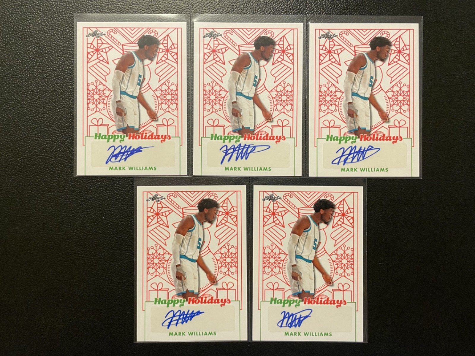 2023 Leaf Happy Holidays Mark Wiliiams Auto Autograph RC Rookie Lot Of 5 #20
