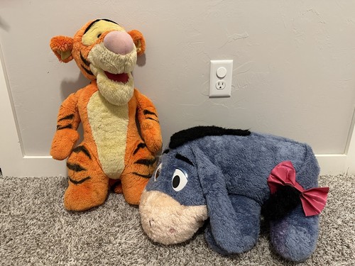 vintage disney winnie the pooh Jumbo Tigger and Eeyore Plush