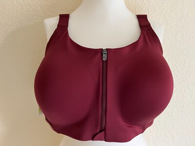 All In Motion Garnet Red 42D Foam Cup Stretch Straps Sport Bra NEW Tags