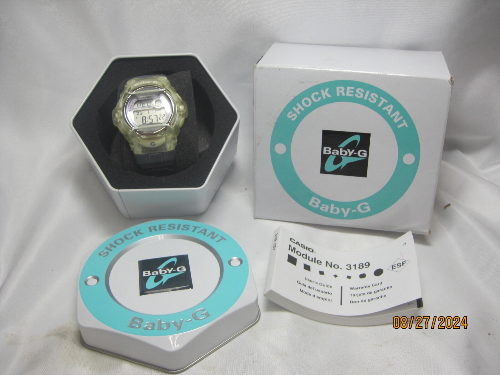 Casio Baby G Wristwatch Model 3252 BG169G White Clear Women