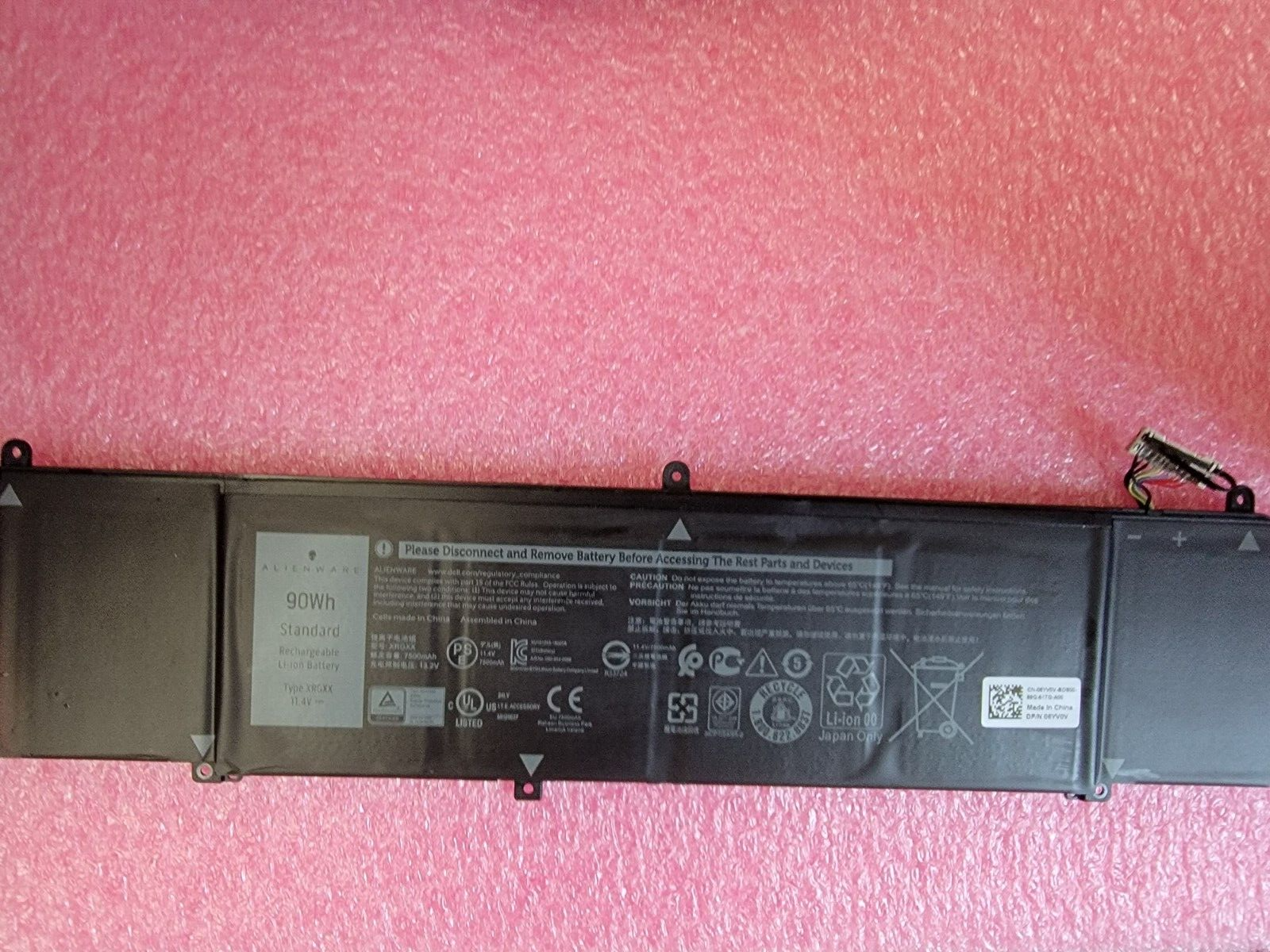 NEW Genuine Alienware m15 m17 90Wh 6-cell Laptop Battery Dell XRGXX