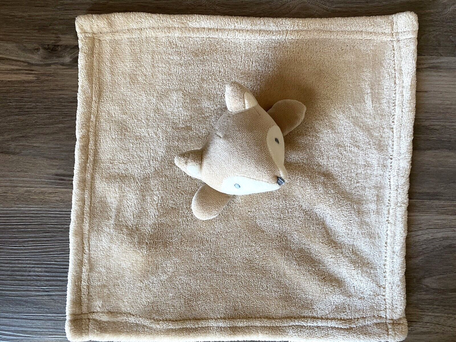Fox Tan Brown Cream Plush Security Lovey 14”x13
