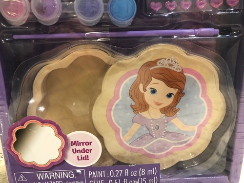 Melissa & Doug Disney Sofia the First DIY Wooden Flower Chest Jewelry Box Craft