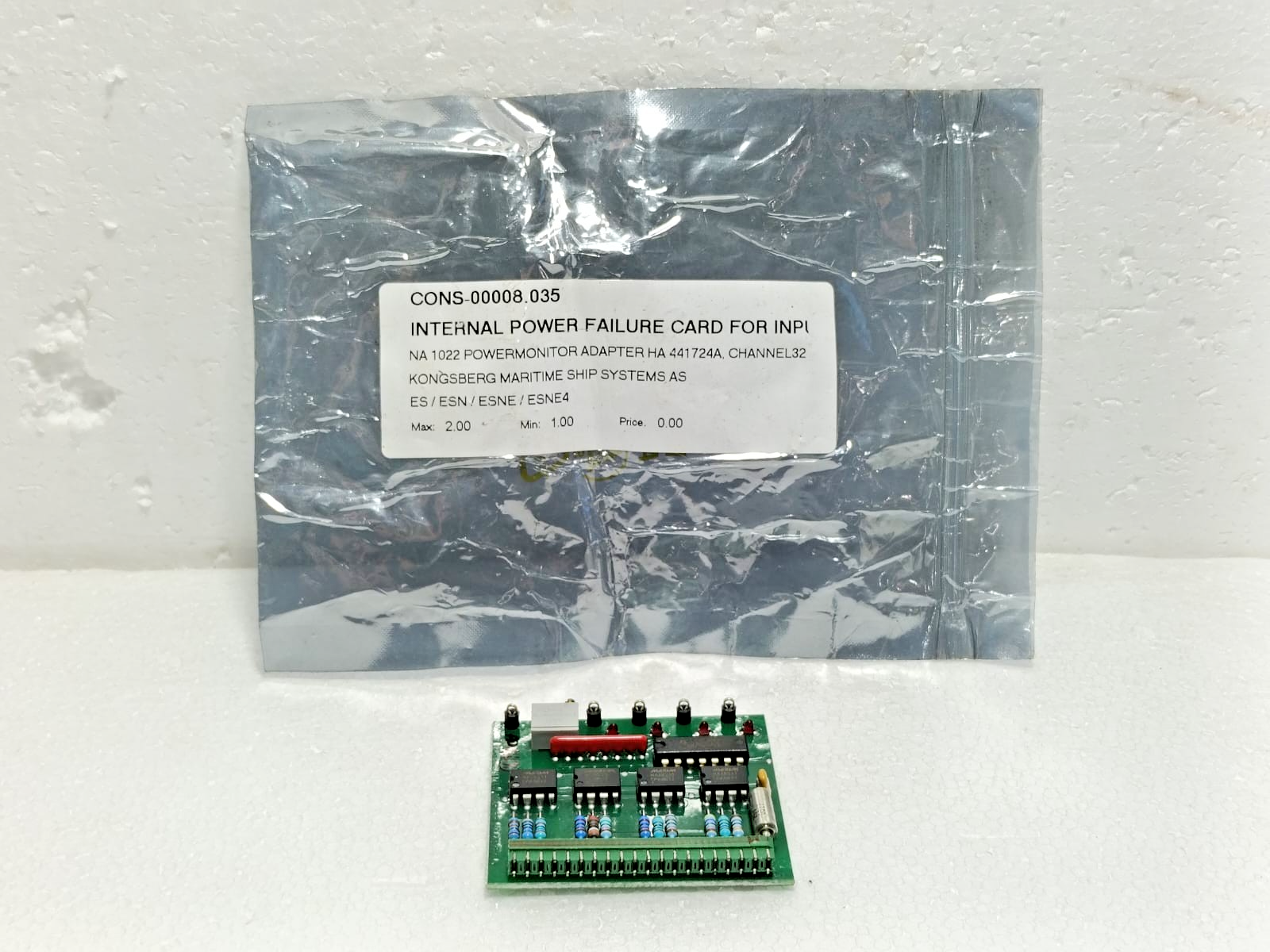 Norcontrol NA1022 PowerMonitor Adapter PCB HA441724A Kongsberg Marine Automation