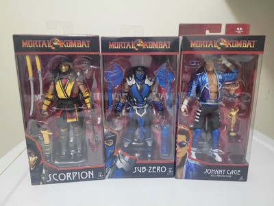 McFarlane 2019 Mortal Kombat Action Figures (NEW) Scorpion Sub-Zero Johnny Cage