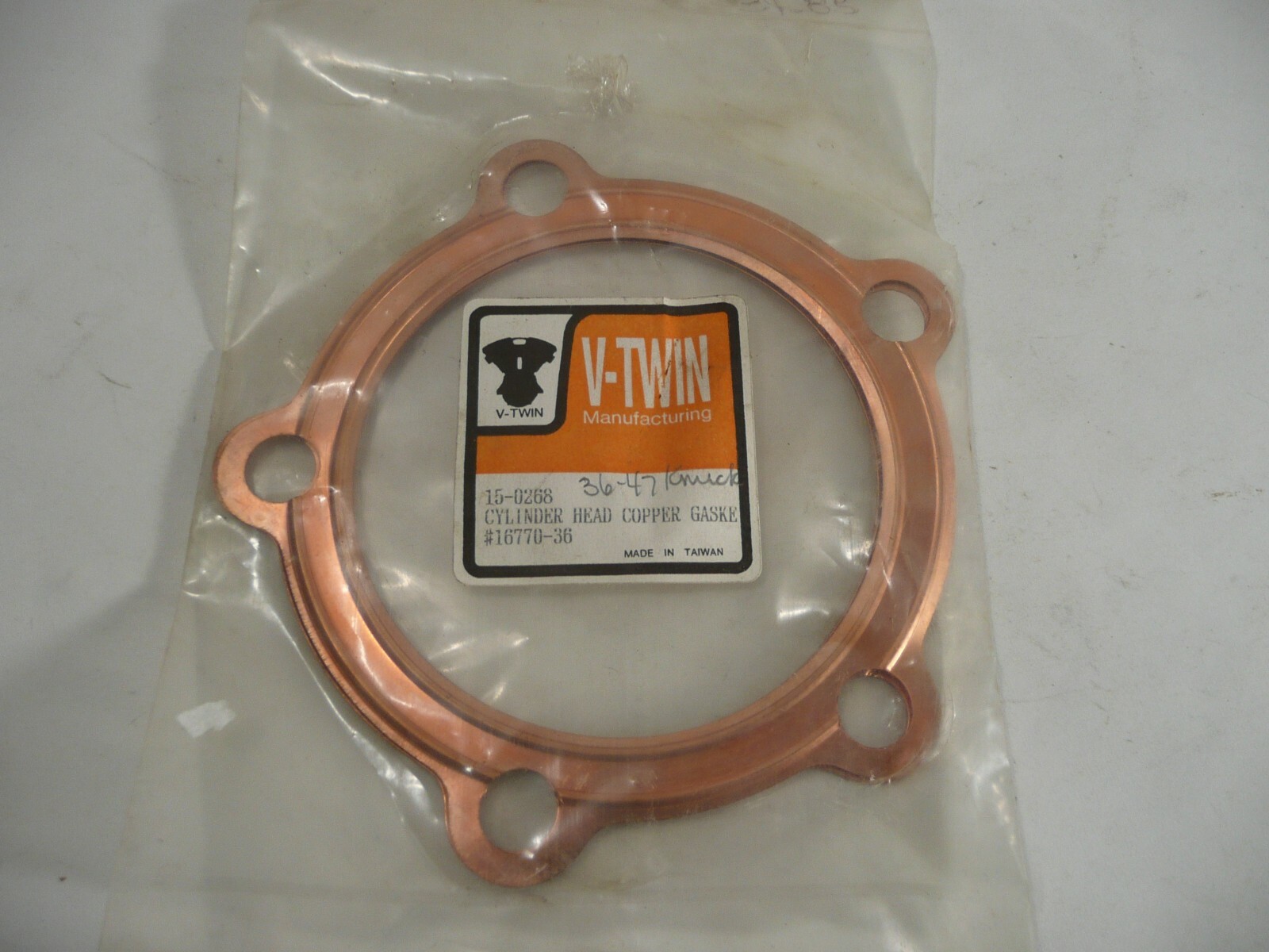 100％本物 NEW HARLEY-DAVIDSON 15-0268 CYLINDER HEAD COPPER GASKET アクセサリー