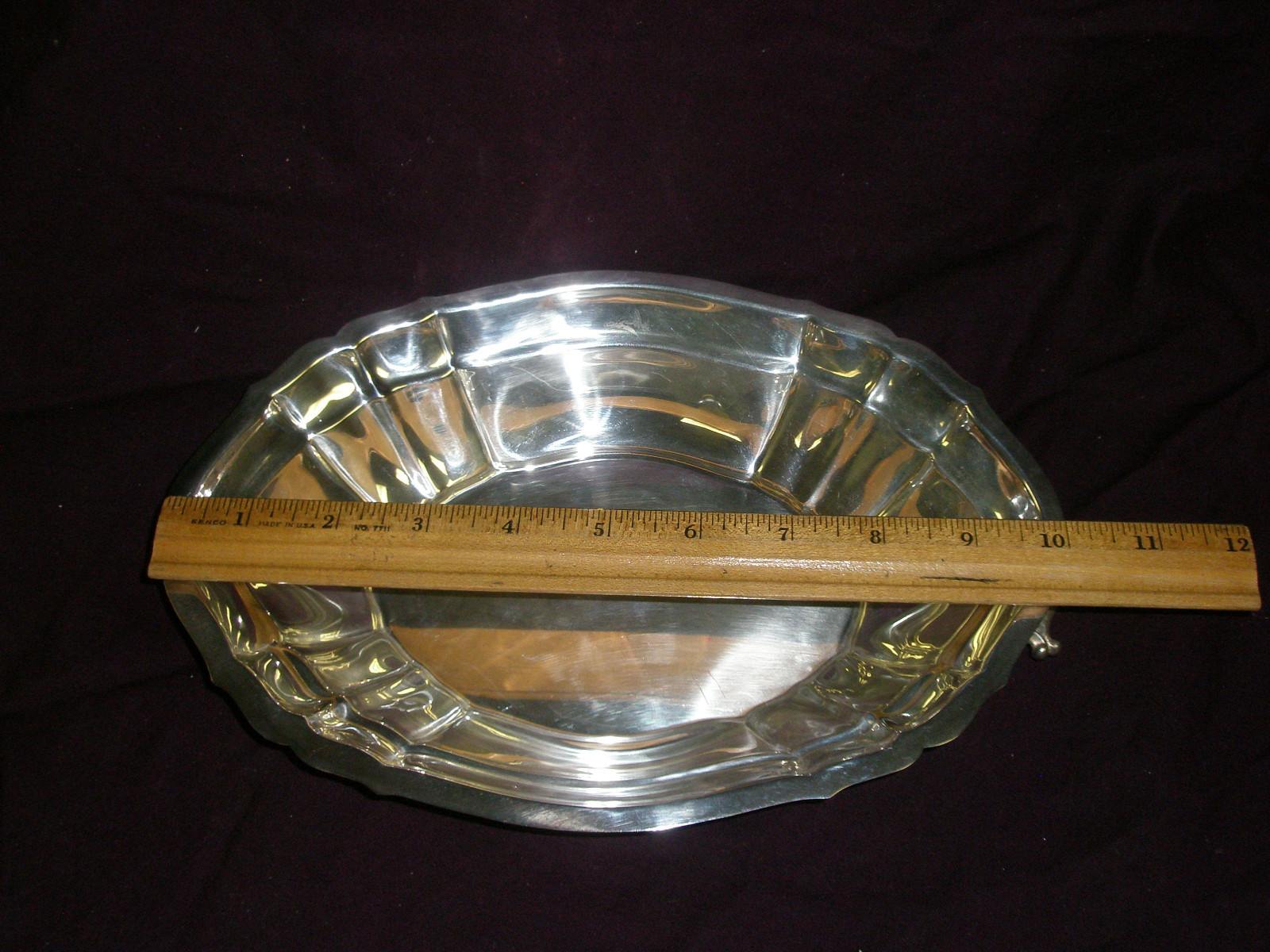 Silver serving dish