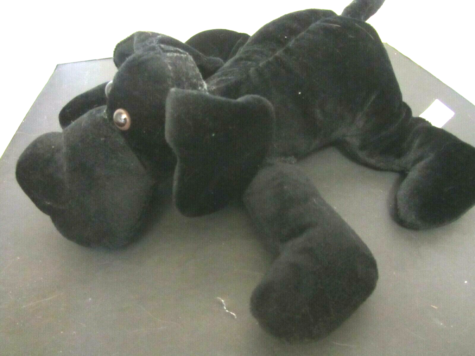 Plush Black Jet Puppy Dog Russ Berrie  16" Stuffed Toy Animal