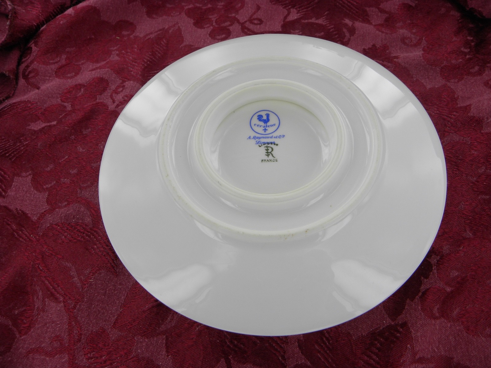 MON JARDIN Empire Shape Gravy Boat w/ Underplate Ceralene Raynaud Limoges France