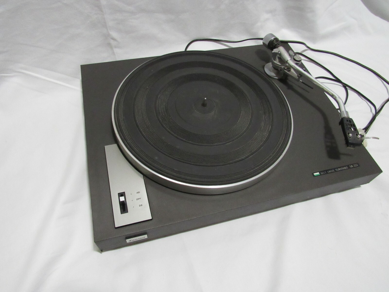 Sansui SR-222 Belt-Drive Vintage Turntable Record Player  Parts or Repair (2D2)