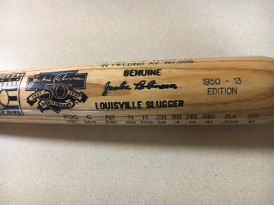 JACKIE ROBINSON 1950 HILLERICH & BRADSBY STATISTIC BAT HOF MODEL H4 LIM EDITION