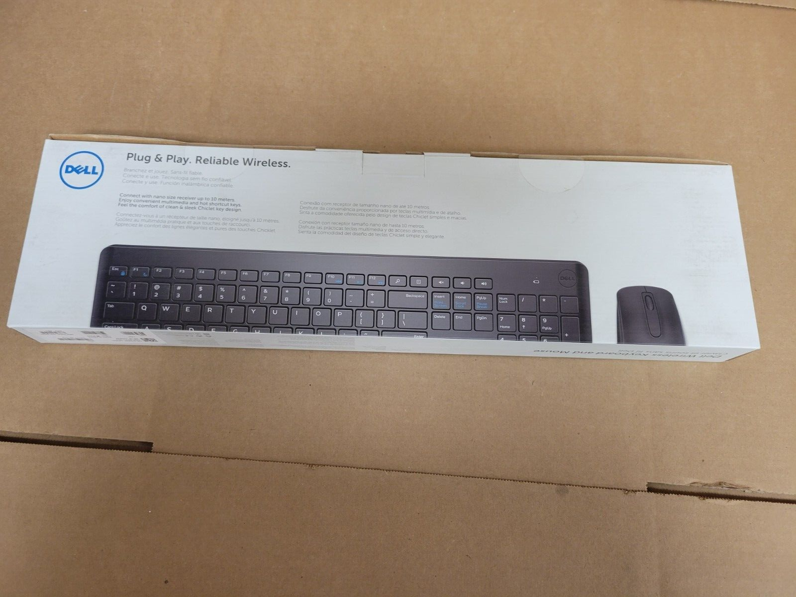 NEW SEALED! Dell KM117 Black Wireless Keyboard  Mouse **SPANISH LAYOUT**