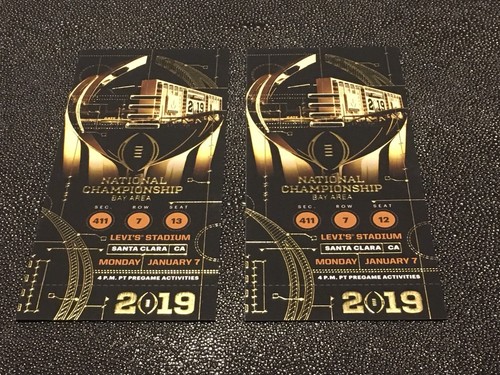 50 Yard Line 7th Row - 2019 College Football Championship Playoffs Levi Stadiium