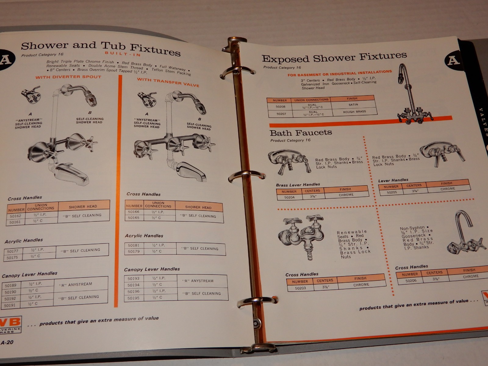 Vintage Wolverine Brass Plumbing Catalog Binder # 68