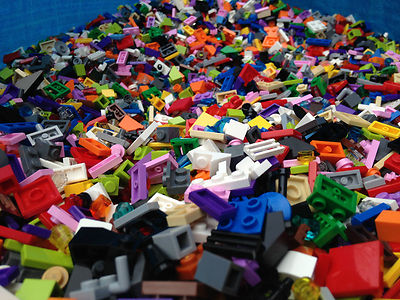  NEW LEGO 250 Random SMALL Pieces: Cone, Plate, Brick, building mix lot Tiles 