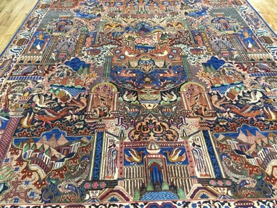 Kashmari Persepolis Design Handgeknüpft Perser Schurwolle bunt 405x303 KL211057