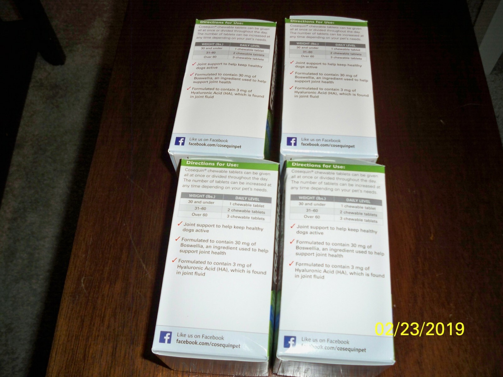 [4] COSEQUIN STANDARD STRENGTH JOINT HEALTH FOR DOGS ALL SIZES 300 TABLETS   NEW